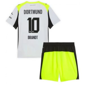 Borussia Dortmund BVB Julian Brandt #10 Cheap Away Stadium Kit for Kids 2025-26 UK Sale