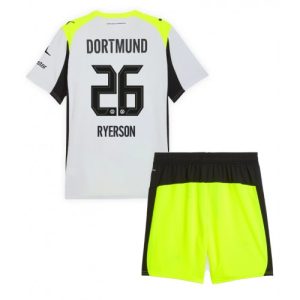 Borussia Dortmund BVB Julian Ryerson #26 Cheap Away Stadium Kit for Kids 2025-26 UK Sale