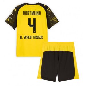 Borussia Dortmund BVB Nico Schlotterbeck #4 Cheap Home Stadium Kit for Kids 2025-26 UK Sale