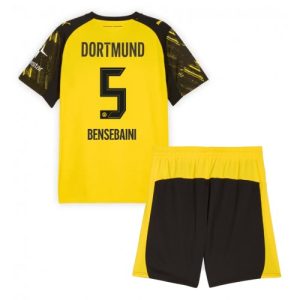 Borussia Dortmund BVB Ramy Bensebaini #5 Cheap Home Stadium Kit for Kids 2025-26 UK Sale