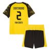 Borussia Dortmund BVB Yan Couto #2 Cheap Home Stadium Kit for Kids 2025-26 UK Sale