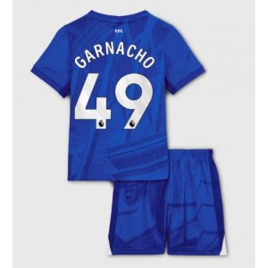 Chelsea Alejandro Garnacho #49 Cheap Home Stadium Kit for Kids 2025-26 UK Sale