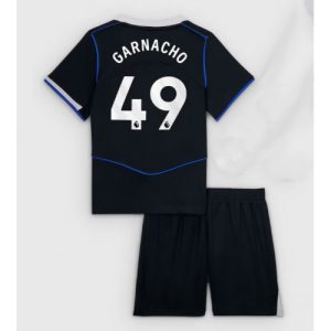Chelsea Alejandro Garnacho #49 Cheap Third Stadium Kit for Kids 2025-26 UK Sale