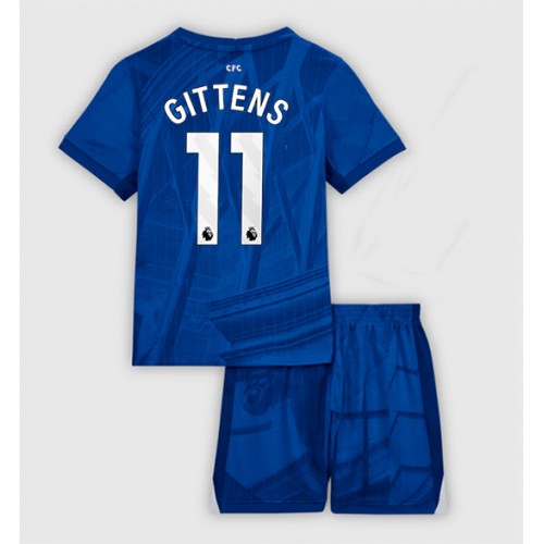 Chelsea Jamie Gittens #11 Cheap Home Stadium Kit for Kids 2025-26 UK Sale
