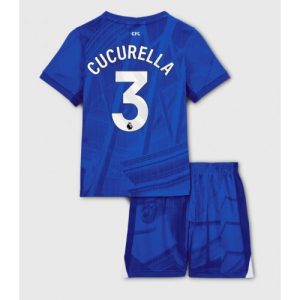 Chelsea Marc Cucurella #3 Cheap Home Stadium Kit for Kids 2025-26 UK Sale