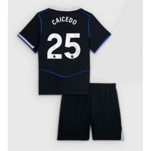 Chelsea Moises Caicedo #25 Cheap Third Stadium Kit for Kids 2025-26 UK Sale
