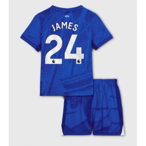 Chelsea Reece James #24 Cheap Home Stadium Kit for Kids 2025-26 UK Sale