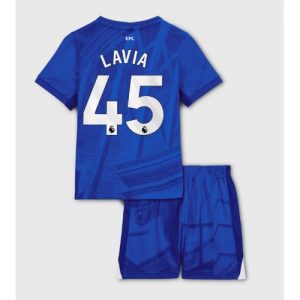 Chelsea Romeo Lavia #45 Cheap Home Stadium Kit for Kids 2025-26 UK Sale