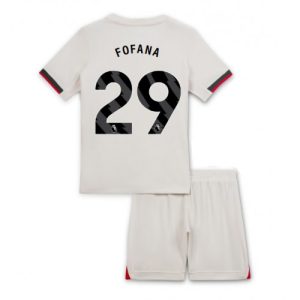 Chelsea Wesley Fofana #29 Cheap Away Stadium Kit for Kids 2025-26 UK Sale