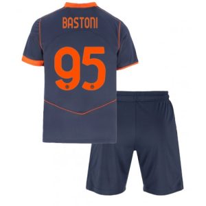 Inter Milan Alessandro Bastoni #95 Cheap Third Stadium Kit for Kids 2025-26 UK Sale
