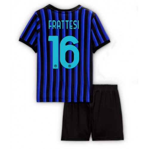 Inter Milan Davide Frattesi #16 Cheap Home Stadium Kit for Kids 2025-26 UK Sale