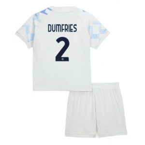 Inter Milan Denzel Dumfries #2 Cheap Away Stadium Kit for Kids 2025-26 UK Sale
