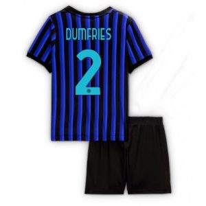 Inter Milan Denzel Dumfries #2 Cheap Home Stadium Kit for Kids 2025-26 UK Sale