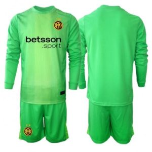 Inter Milan Goalkeeper Cheap Third Stadium Kit for Kids 2025-26 Long Sleeve (+ pants)