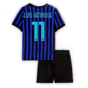 Inter Milan Luis Henrique #11 Cheap Home Stadium Kit for Kids 2025-26 UK Sale