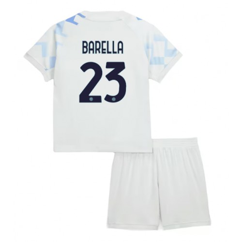 Inter Milan Nicolo Barella #23 Cheap Away Stadium Kit for Kids 2025-26 UK Sale