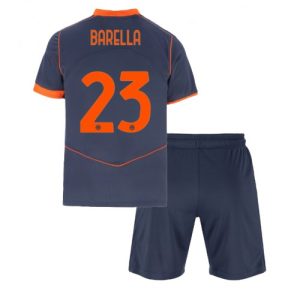 Inter Milan Nicolo Barella #23 Cheap Third Stadium Kit for Kids 2025-26 UK Sale