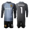 Inter Milan Yann Sommer #1 Goalkeeper Cheap Home Stadium Kit for Kids 2025-26 Long Sleeve (+ pants)