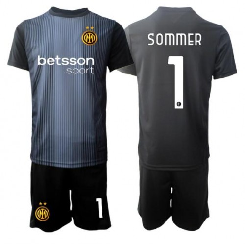 Inter Milan Yann Sommer #1 Goalkeeper Cheap Home Stadium Kit for Kids 2025-26 UK Sale