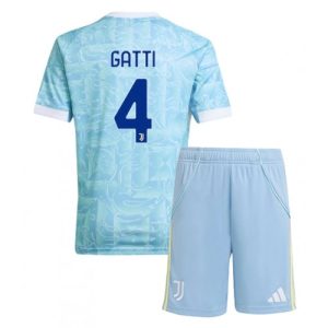 Juventus Federico Gatti #4 Cheap Away Stadium Kit for Kids 2025-26 Sale
