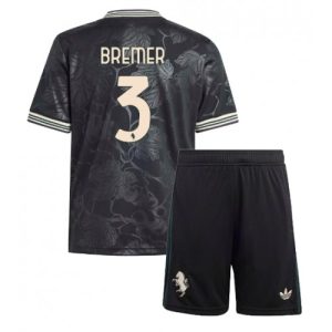 Juventus Gleison Bremer #3 Cheap Third Stadium Kit Kids 2025-26 Soccer Jerseys