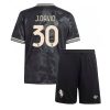 Juventus Jonathan David #30 Cheap Third Stadium Kit Kids 2025-26 Soccer Jerseys