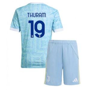 Juventus Khephren Thuram #19 Cheap Away Stadium Kit Kids 2025-26 Soccer Jerseys