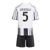 Juventus Manuel Locatelli #5 Cheap Home Stadium Kit Kids 2025-26 Soccer Jerseys