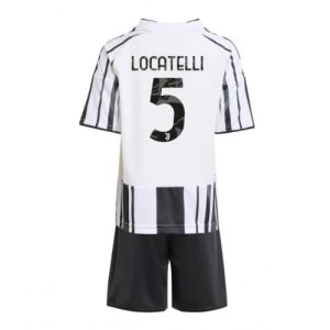 Juventus Manuel Locatelli #5 Cheap Home Stadium Kit Kids 2025-26 Soccer Jerseys