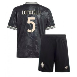 Juventus Manuel Locatelli #5 Cheap Third Stadium Kit Kids 2025-26 Soccer Jerseys