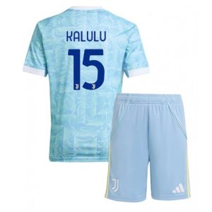 Juventus Pierre Kalulu #15 Cheap Away Stadium Kit for Kids 2025-26 Sale