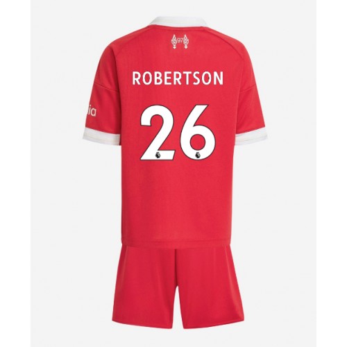 Liverpool Andrew Robertson #26 Cheap Home Stadium Kit for Kids 2025-26 UK Sale