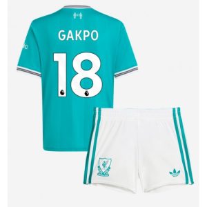 Liverpool Cody Gakpo #18 Cheap Third Stadium Kit for Kids 2025-26 UK Sale