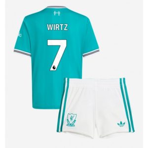Liverpool Florian Wirtz #7 Cheap Third Stadium Kit for Kids 2025-26 UK Sale