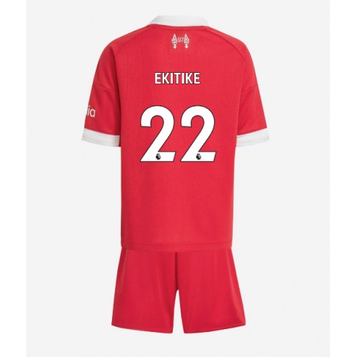 Liverpool Hugo Ekitike #22 Cheap Home Stadium Kit for Kids 2025-26 UK Sale