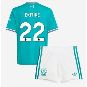 Liverpool Hugo Ekitike #22 Cheap Third Stadium Kit for Kids 2025-26 UK Sale