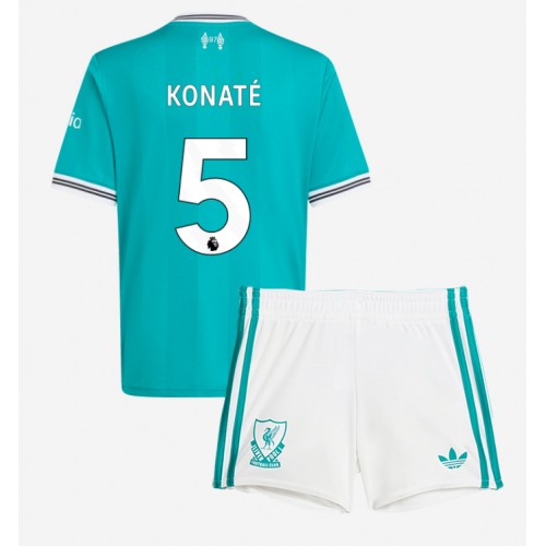 Liverpool Ibrahima Konate #5 Cheap Third Stadium Kit for Kids 2025-26 UK Sale