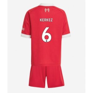 Liverpool Milos Kerkez #6 Cheap Home Stadium Kit for Kids 2025-26 UK Sale