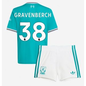 Liverpool Ryan Gravenberch #38 Cheap Third Stadium Kit for Kids 2025-26 UK Sale