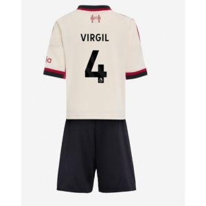 Liverpool Virgil van Dijk #4 Cheap Away Stadium Kit for Kids 2025-26 UK Sale