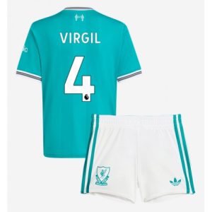 Liverpool Virgil van Dijk #4 Cheap Third Stadium Kit for Kids 2025-26 UK Sale