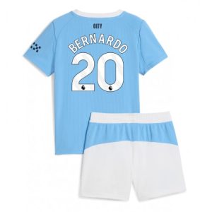 Manchester City Bernardo Silva #20 Cheap Home Stadium Kit for Kids 2025-26 Jersey full set
