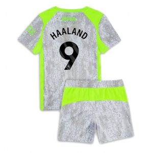 Manchester City Erling Haaland #9 Cheap Third Stadium Kit for Kids 2025-26 Jersey full set