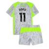 Manchester City Jeremy Doku #11 Cheap Third Stadium Kit for Kids 2025-26 Jersey full set