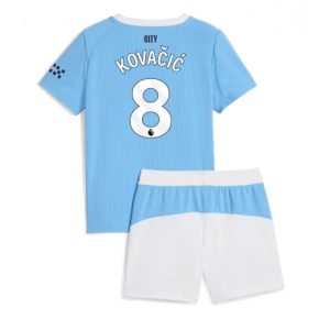 Manchester City Mateo Kovacic #8 Cheap Home Stadium Kit for Kids 2025-26 Jersey full set