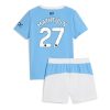 Manchester City Matheus Nunes #27 Cheap Home Stadium Kit for Kids 2025-26 Jersey full set