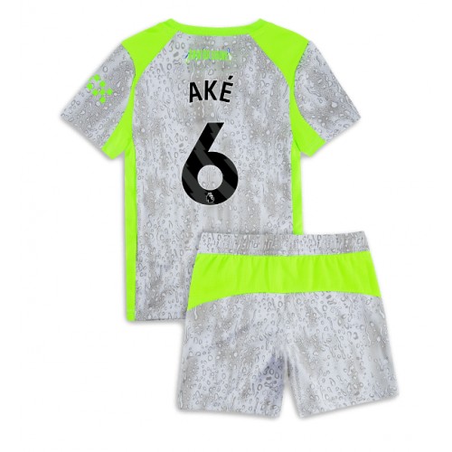 Manchester City Nathan Ake #6 Cheap Third Stadium Kit for Kids 2025-26 Jersey full set