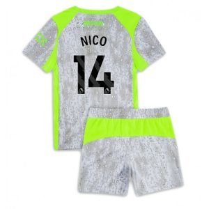 Manchester City Nico Gonzalez #14 Cheap Third Stadium Kit for Kids 2025-26 Jersey full set