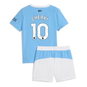 Manchester City Rayan Cherki #10 Cheap Home Stadium Kit for Kids 2025-26 Jersey full set
