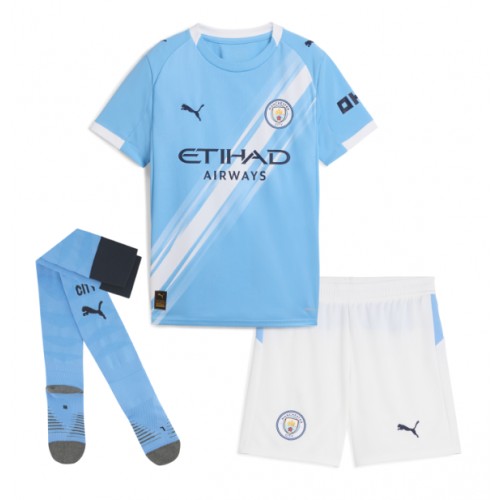 Manchester City Rico Lewis #82 Cheap Home Stadium Kit for Kids 2025-26 Jersey full set